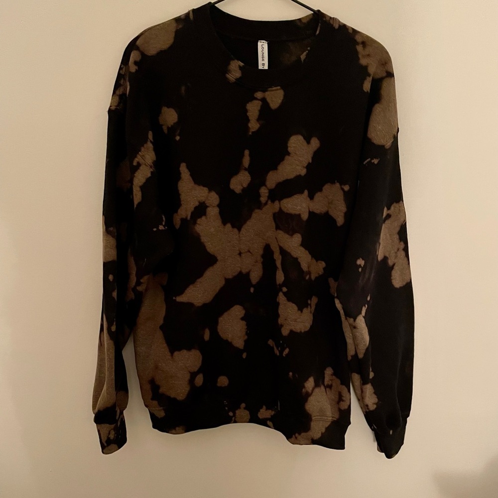 Bleach tie dye crewneck sweatshirt